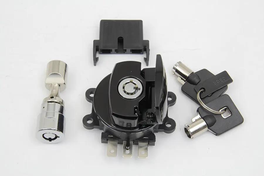 Volt Tech Hinge Ignition Switch in Gloss Black for Harley Davidson FXDWG & FXST by Volt Tech