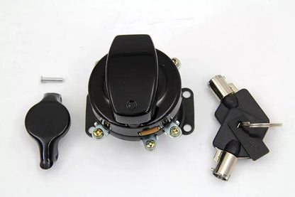 Volt Tech Fat Bob Ignition Switch with 5 Terminals for Harley Davidson FL - Gloss Black Part #21-0202PGB by Volt Tech