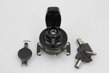 Volt Tech Fat Bob Ignition Switch with 5 Terminals for Harley Davidson FL - Gloss Black Part #21-0202PGB by Volt Tech