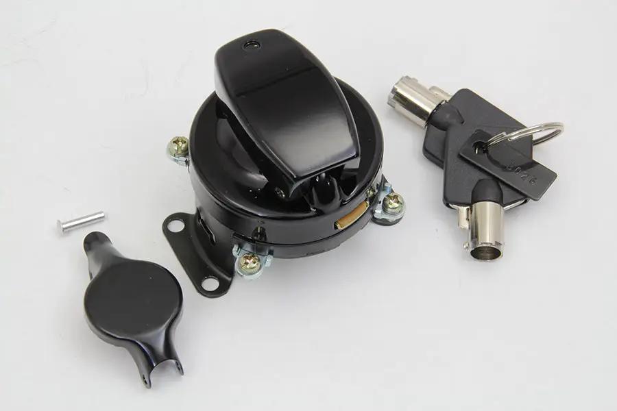 Volt Tech Fat Bob Ignition Switch with 5 Terminals for Harley Davidson FL - Gloss Black Part #21-0202PGB by Volt Tech