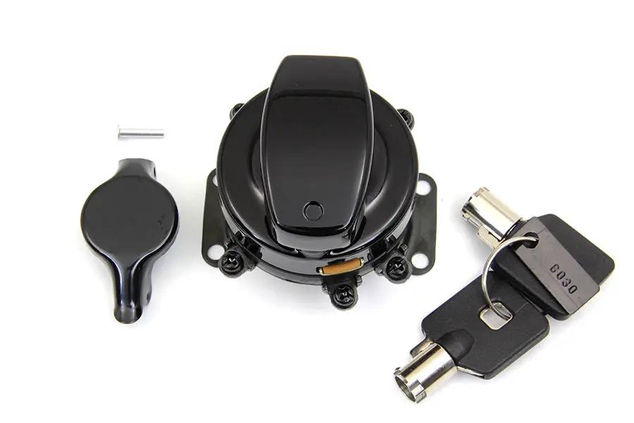 Volt Tech Hinge Ignition Switch Gloss Black Part #21-0202PAGB for Harley Davidson FLH by Volt Tech