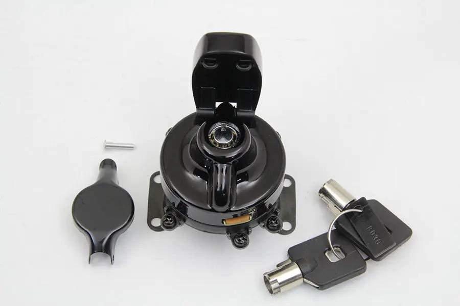 Volt Tech Hinge Ignition Switch Gloss Black Part #21-0202PAGB for Harley Davidson FLH by Volt Tech