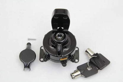 Volt Tech Hinge Ignition Switch Gloss Black Part #21-0202PAGB for Harley Davidson FLH by Volt Tech