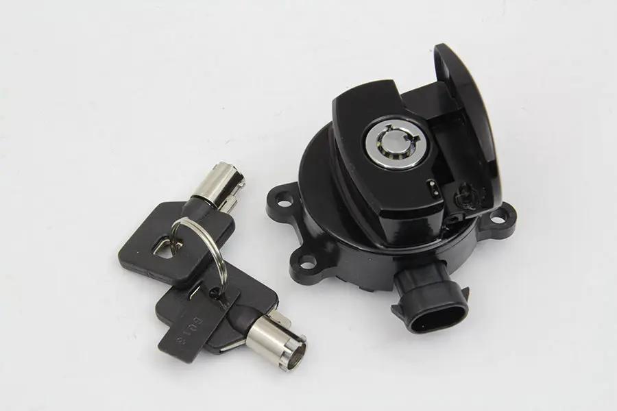 Volt Tech E21-0214GB Ignition Key Switch Gloss Black for Harley Davidson FXST by Volt Tech