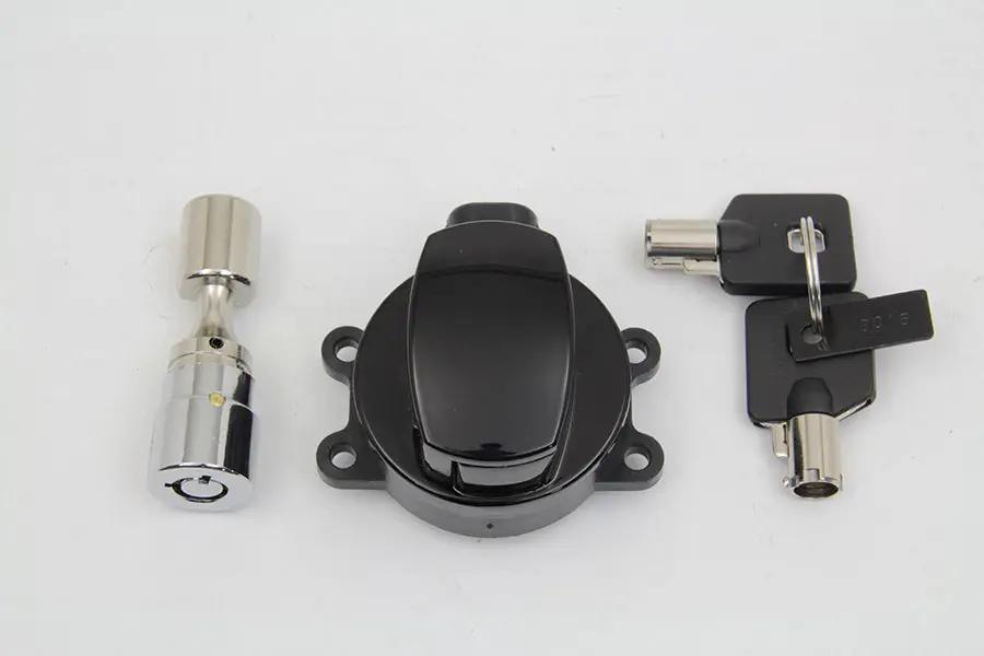 Volt Tech E21-0214GBK Ignition Key Switch for Harley Davidson FXST (Gloss Black) by Volt Tech