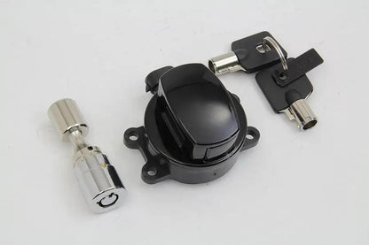 Volt Tech E21-0214GBK Ignition Key Switch for Harley Davidson FXST (Gloss Black) by Volt Tech