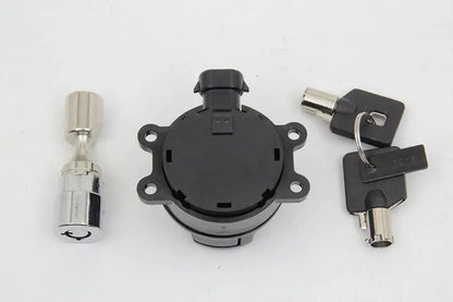 Volt Tech E21-0214GBK Ignition Key Switch for Harley Davidson FXST (Gloss Black) by Volt Tech