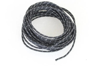 Volt Tech 40272 Black 25 ft Cloth Covered Ignition Wire with White Tracer for Harley Davidson FL by Volt Tech