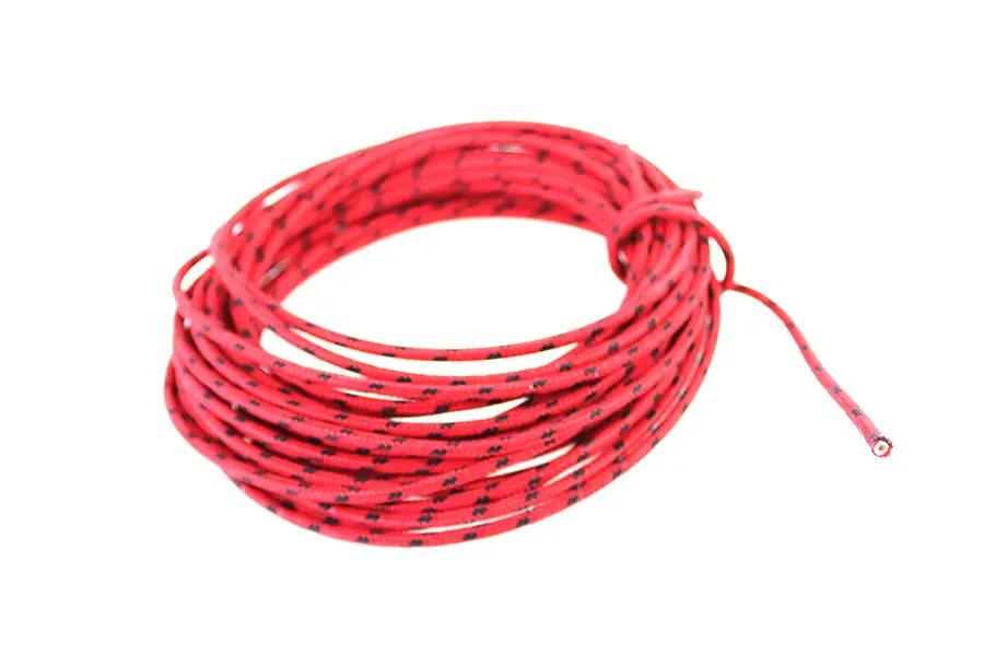 Volt Tech Red with Black Dot 25' Braided Wire by Volt Tech