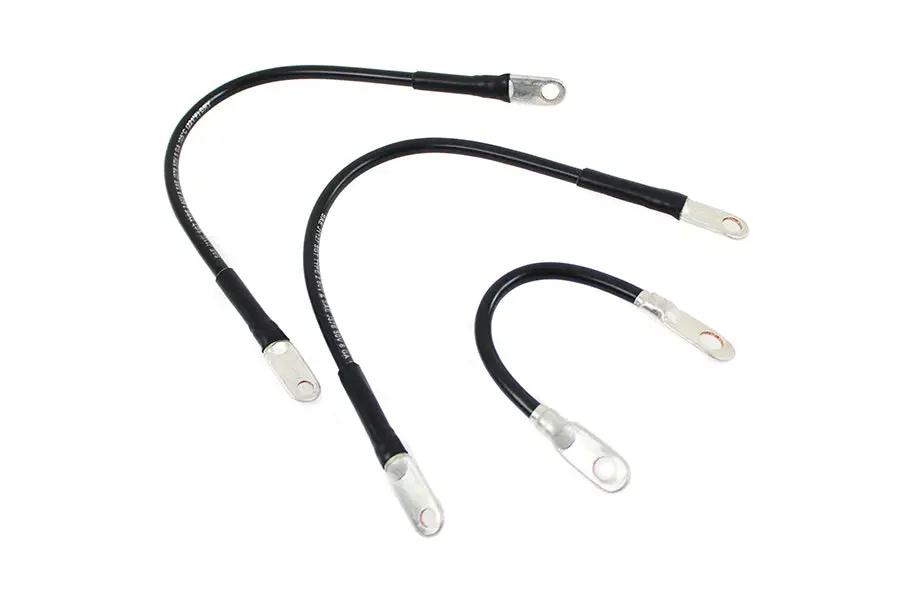 V-Twin 3 Piece Starter Cable Set for Harley Davidson FLH (1965-1974) by V-Twin