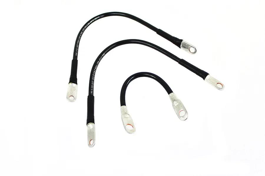 V-Twin 3 Piece Starter Cable Set for Harley Davidson FLH (1965-1974) by V-Twin