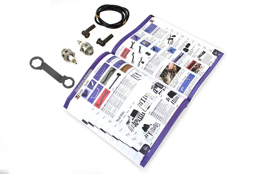 V-Twin Globe 18mm Spark Plug and Wire Kit for Harley Davidson EL (1936-1945) by V-Twin