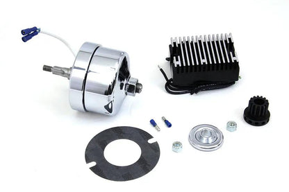Volt Tech Chrome 12 Volt Alternator Generator Conversion Kit for Harley Davidson W Models by Volt Tech