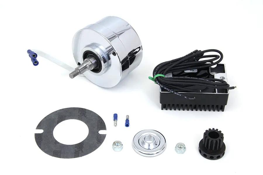 Volt Tech Chrome 12 Volt Alternator Generator Conversion Kit for Harley Davidson W Models by Volt Tech
