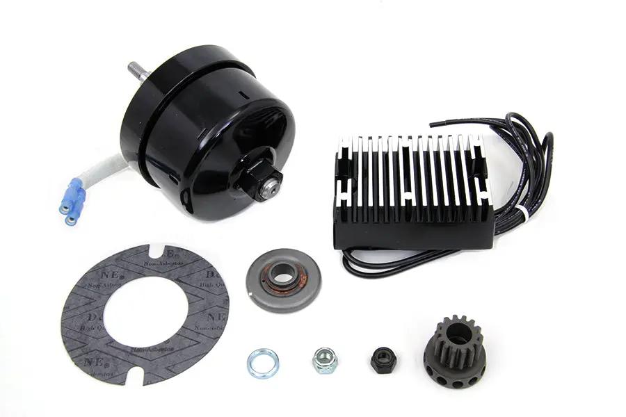 Volt Tech Black 12 Volt Alternator Generator Conversion Kit for Harley Davidson VL and U Models by Volt Tech