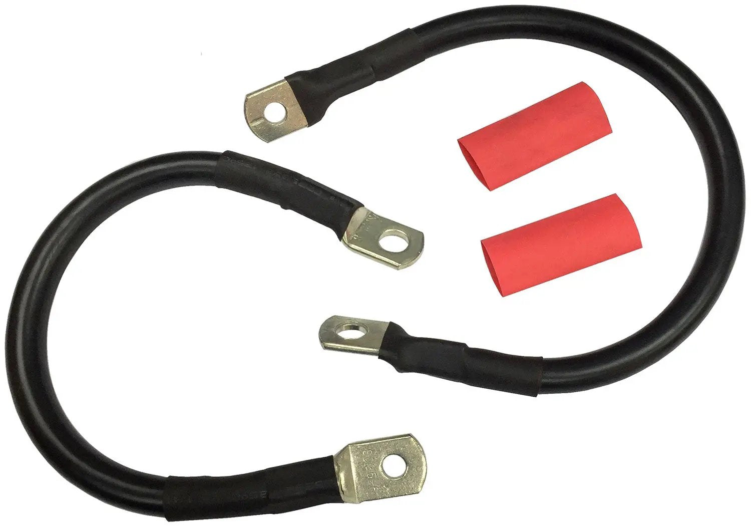 V-Twin Battery Cable Set Black for Harley Davidson FXST and FLST Models by V-Twin