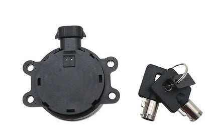 V-Twin FLT Ignition Switch Chrome - Round Pipe Style Key for Harley Davidson Touring Models by V-Twin