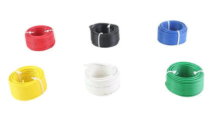 V-Twin 16 Inch Gauge Wire Roll Combo Set – 6 Rolls, 50 Feet Each for Motorcycle and Automotive Wiring by V-Twin