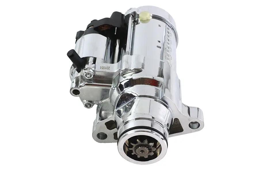 V-Twin Replacement Starter Motor 1.6kW Chrome for Harley Davidson FLT & FLHT Models by V-Twin