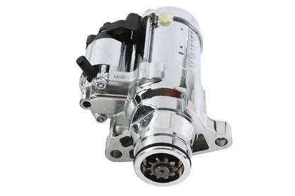 V-Twin Replacement Starter Motor 1.6kW Chrome for Harley Davidson FLT & FLHT Models by V-Twin