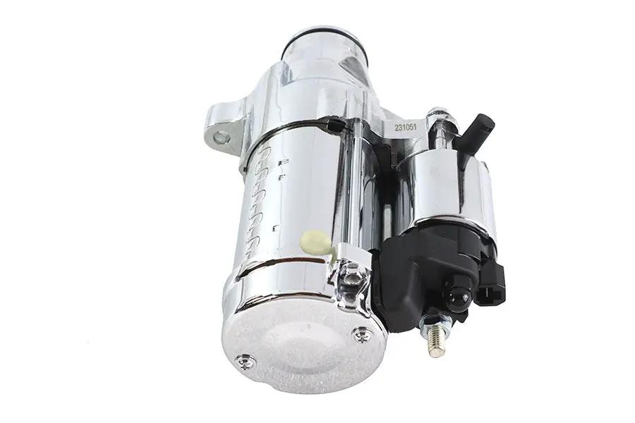 V-Twin Replacement Starter Motor 1.6kW Chrome for Harley Davidson FLT & FLHT Models by V-Twin