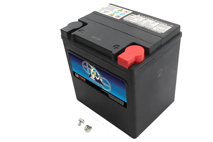 Ultima 12 Volt AGM Thundervolt Battery with Flush Mount Terminals for Harley Davidson Motorcycles by Ultima