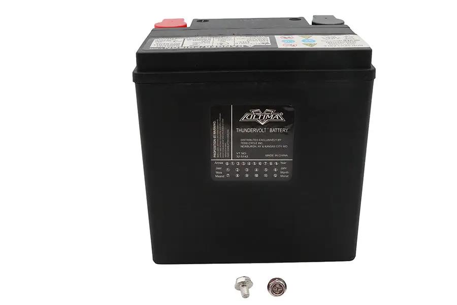 Ultima 12 Volt AGM Thundervolt Battery with Flush Mount Terminals for Harley Davidson Motorcycles by Ultima