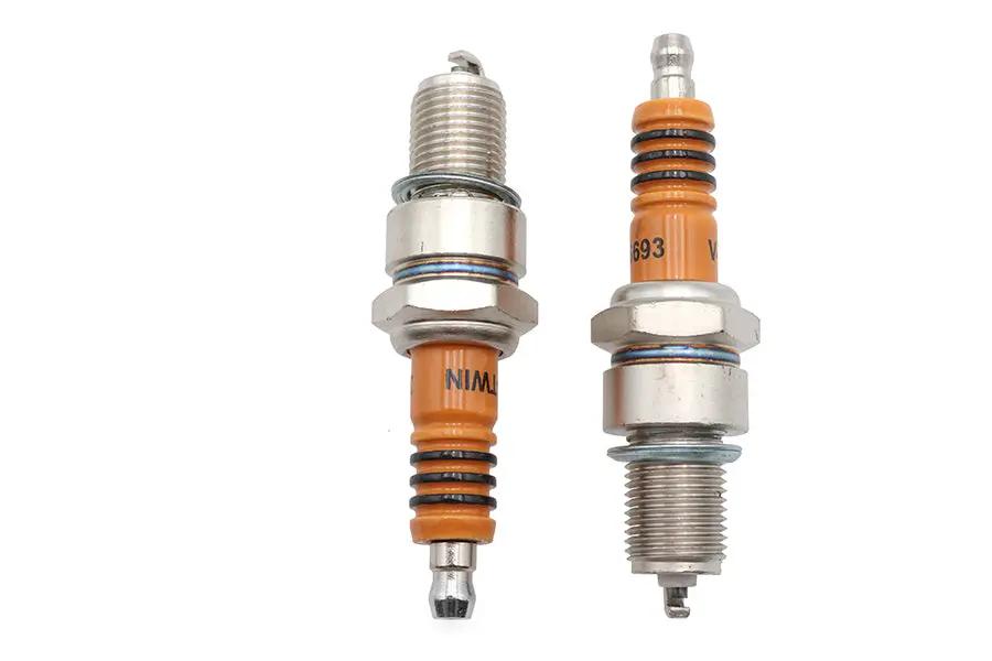 Volt Tech E18-6662S V-Twin Performance Spark Plug Set for Harley Davidson FXST by Volt Tech
