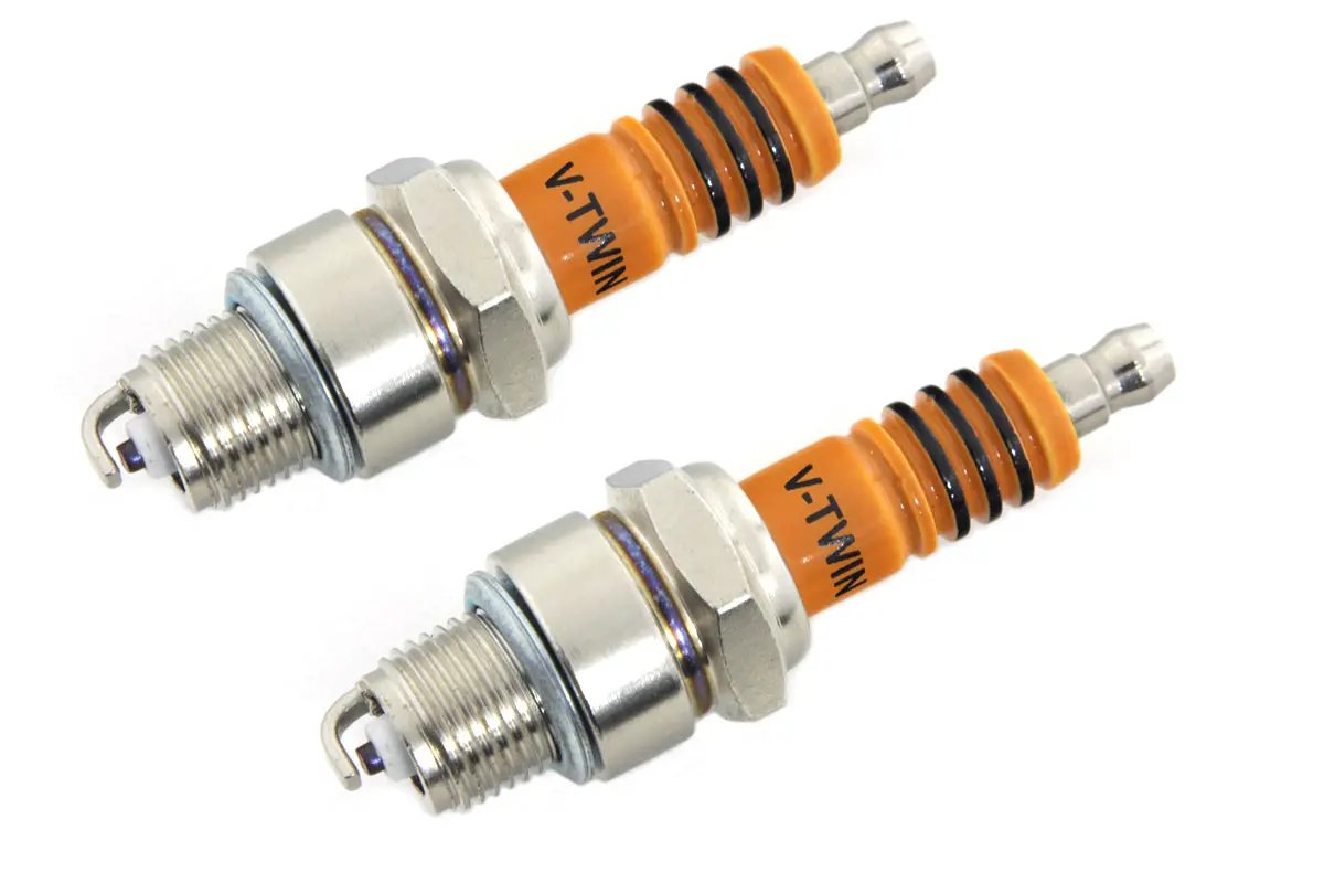 Volt Tech E18-6658S V-Twin Performance Spark Plug Set for Harley Davidson XL Models by Volt Tech