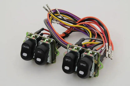 Volt Tech Rocker Style LED Fairing Switch Kit Black for Harley Davidson FLHTCUI by Volt Tech