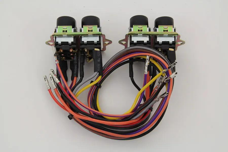 Volt Tech Rocker Style LED Fairing Switch Kit Black for Harley Davidson FLHTCUI by Volt Tech