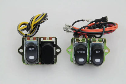 Volt Tech Rocker Style LED Fairing Switch Kit Black for Harley Davidson FLHTC (Part 63518) by Volt Tech