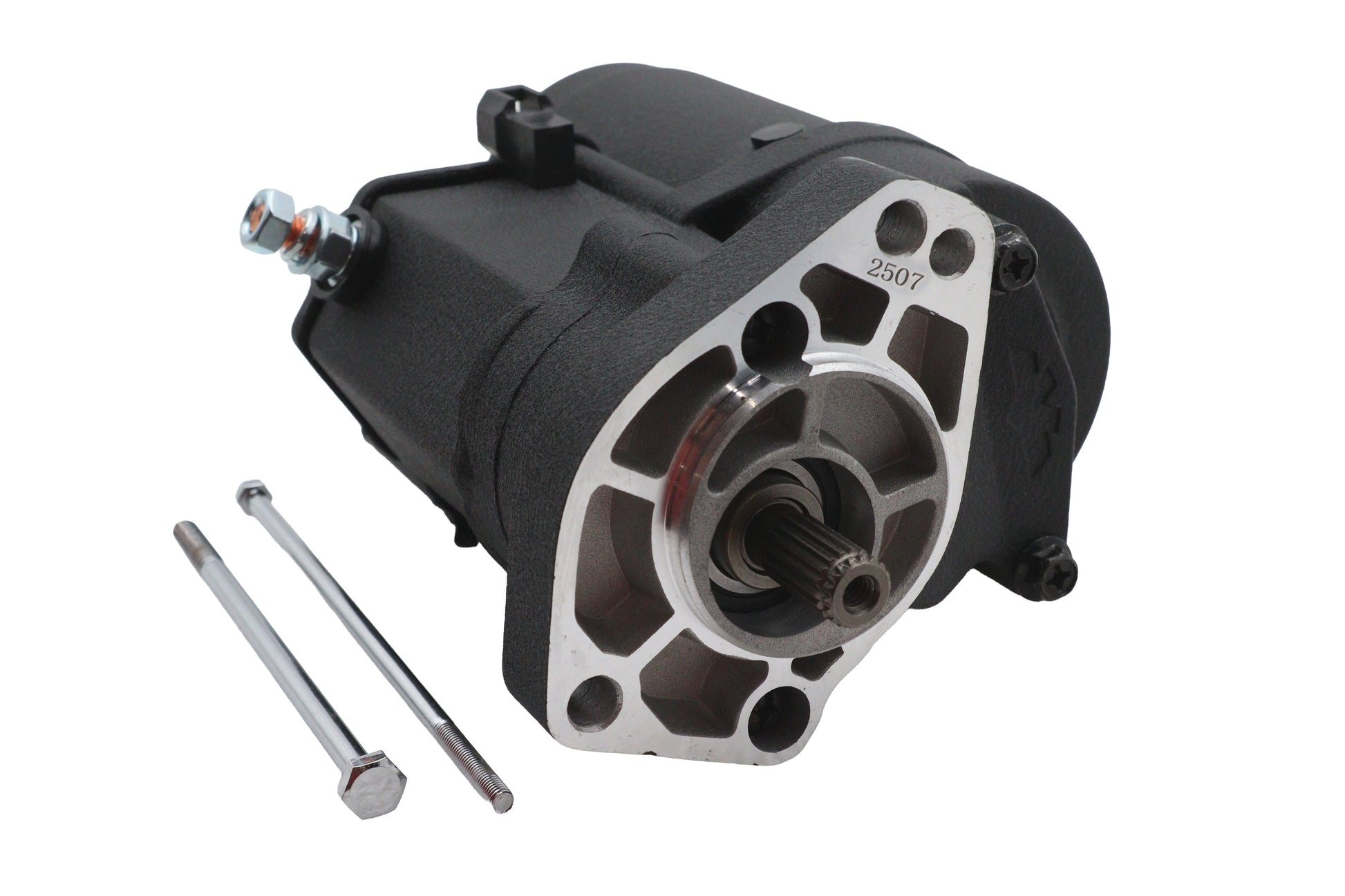 Ultima Thunder Fire Starter Motor 2.4KW Black for Harley Davidson Engines, Part 70-229-B