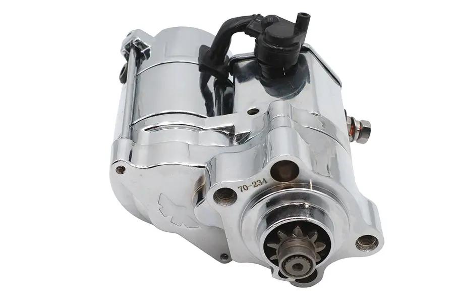 Ultima Thunder Fire Starter Motor 1.4KW Chrome for Harley Davidson XL by Ultima