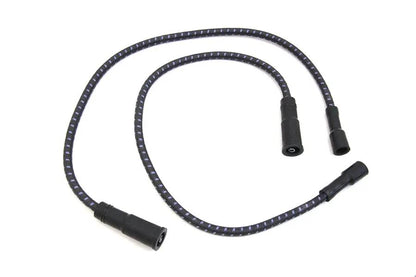 Sumax Black with Blue Tracer 7mm Spark Plug Wire Set for Harley Davidson FLT by Sumax