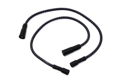 Sumax Black with Blue Tracer 7mm Spark Plug Wire Set for Harley Davidson FLT by Sumax
