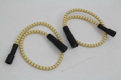 Sumax C20434 Yellow with Black & Red Tracer 7mm Spark Plug Wire Set for Harley Davidson FLT by Sumax