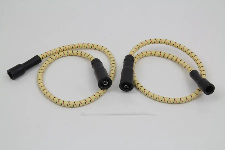 Sumax C20434 Yellow with Black & Red Tracer 7mm Spark Plug Wire Set for Harley Davidson FLT by Sumax