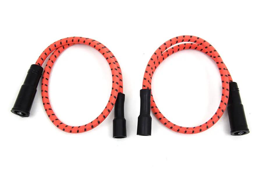 Sumax Orange with Black Tracer 7mm Spark Plug Wire Set for Harley Davidson FLT by Sumax