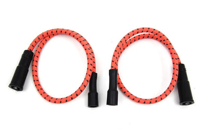 Sumax Orange with Black Tracer 7mm Spark Plug Wire Set for Harley Davidson FLT by Sumax