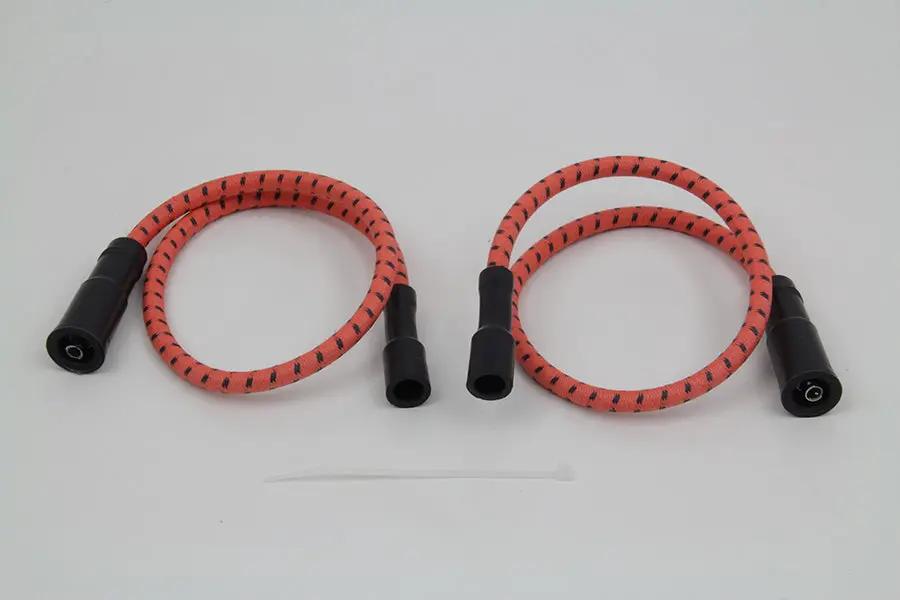 Sumax Orange with Black Tracer 7mm Spark Plug Wire Set for Harley Davidson FLT by Sumax
