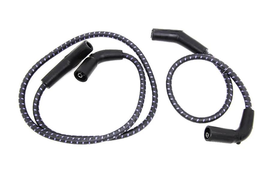 Sumax Black with Blue Tracer 7mm Spark Plug Wire Set for Harley Davidson FLT by Sumax