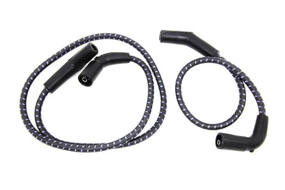 Sumax Black with Blue Tracer 7mm Spark Plug Wire Set for Harley Davidson FLT by Sumax