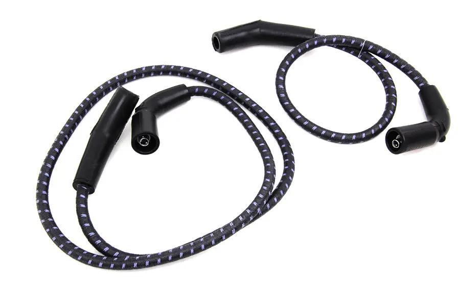 Sumax Black with Blue Tracer 7mm Spark Plug Wire Set for Harley Davidson FLT by Sumax