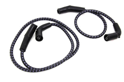 Sumax Black with Blue Tracer 7mm Spark Plug Wire Set for Harley Davidson FLT by Sumax