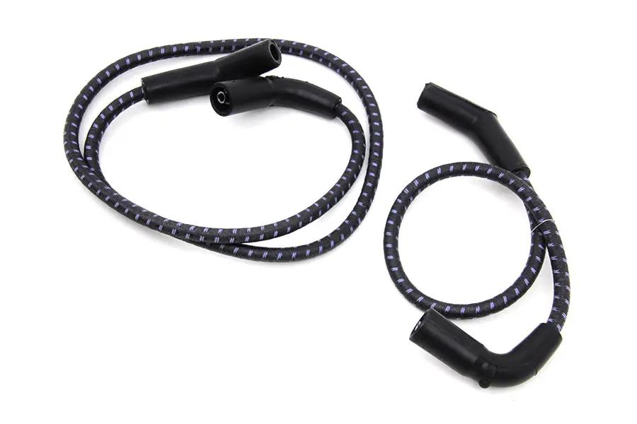 Sumax Black with Blue Tracer 7mm Spark Plug Wire Set for Harley Davidson FLT by Sumax