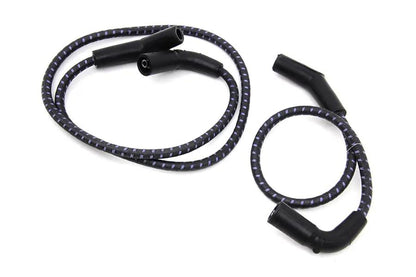 Sumax Black with Blue Tracer 7mm Spark Plug Wire Set for Harley Davidson FLT by Sumax