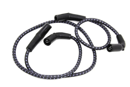 Sumax Black with Blue Tracer 7mm Spark Plug Wire Set for Harley Davidson FLT by Sumax