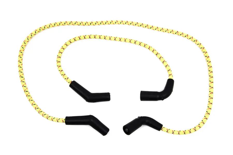 Sumax C20436 Yellow with Black & Red Tracer 7mm Spark Plug Wire Set for Harley Davidson FLT by Sumax