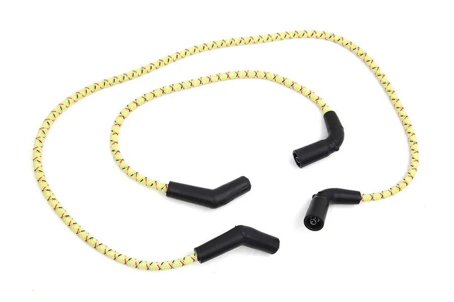 Sumax C20436 Yellow with Black & Red Tracer 7mm Spark Plug Wire Set for Harley Davidson FLT by Sumax